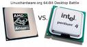 AMD vs INTEL - This picture shows two chips a AMD and an INTEL chip and it basically just shows them like they&#039;re going into a boxing match.