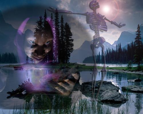 spine chiller - this photo is made by me by using different photos and tools.