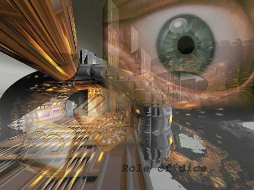 role of dice - this picture displays the future,you never know which way it turns just like the dice in the picture.