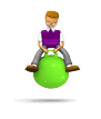 ball - it is good to jump on a ball like this.