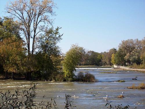 Maumee River - Beautiful scenic Maumee River in Grand Rapids, Ohio.