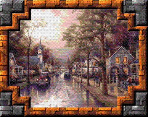 Rainy Scene - I like this pic because it makes me all soft, gooey and comfortable inside like marshmallow.