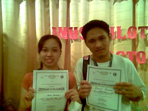 journalism contest - me and my ma'am in filipino when we won at the journalism contest