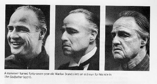 Marlon Brando as The Godfather - The Godfather - Marlon Brando 40'odd to old man