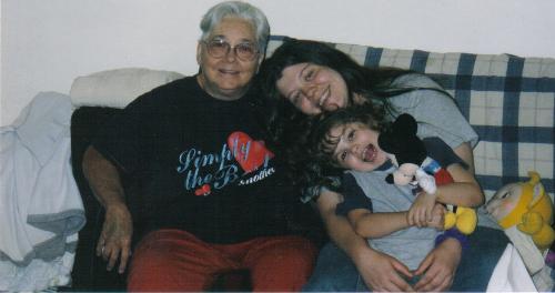 Dorthy, Eva,& Jae - This is my ex's mom, Dorthy, my daughter Eva& my granddaughter Jae.