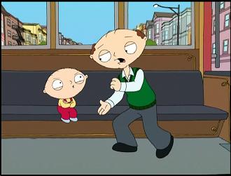 Family Guy - Stewie and himself from the futur