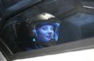 Battlestar Starbuck in Fighter - Production photo of Starbuck in cockpit.