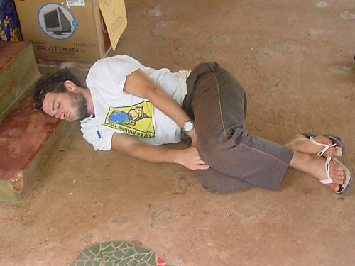 poor man - a poor man sleeping on the floor