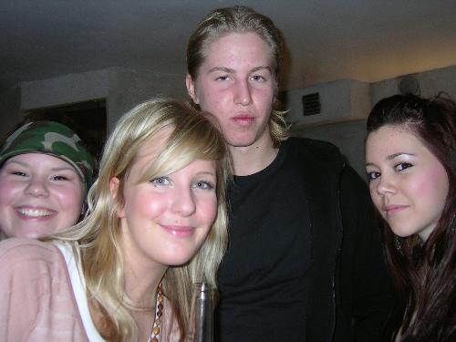 At the party with the girls - Here's a picture of me at a party in Sweden with some of my countless girl friends that I have around there. Don't I just look happy? :)