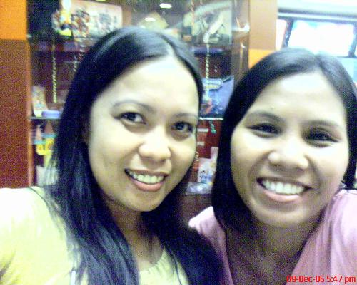 Lucy and Arlene - Posing with fellow cam photo addict, Lucy at McDonald's! (Ignore anyone who glares at us for being such camwhores!)