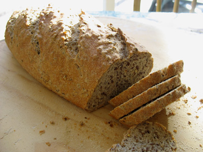 Flax Bread - Super yummy. The crust is divine!