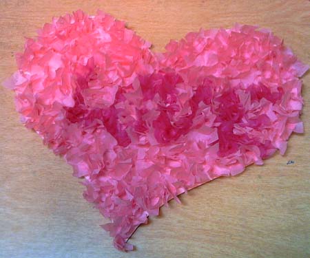 Tissue Love Heart - Tissue love heart to make