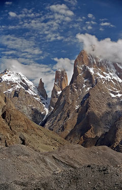 tallest cliff - the Tarango towers in Pakistan