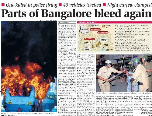 Riot in bangalore - Riot news of bangalore