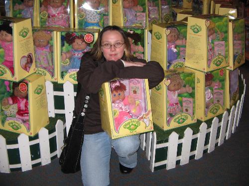 Cabbage Patch Kids - Me in front of the Cabbage Patch Kids tree at the Toys R Us in Times Square.