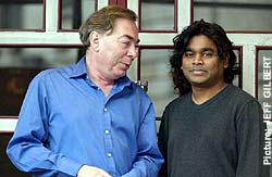 arr with webber - i love his music and i m a diehard fan. i have almost all songs composed by him.i lkie all songs of him...but some i like most they are 1-Dilse 2-vandemataram 3-roja 4-swades 5-taal 6-rang de basanti 7-yuva 8-kadhalan 9-alaippayuthe 10-boys