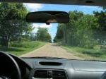 a view inside the car - a drivers view inside the car