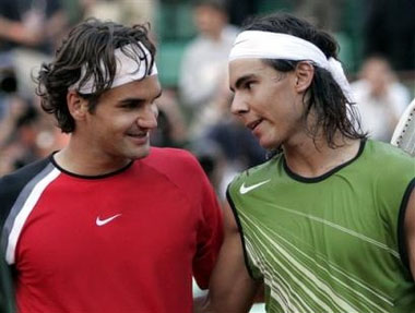 The 2 monty's of tennis! - Federer and nadal after completing grand slam match!