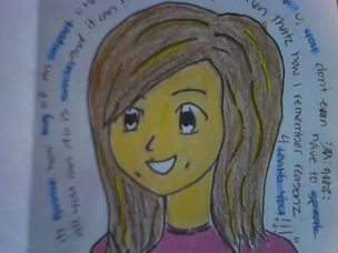 cartoon me - Yup, me as a cartoon. I dont know, does it look like me? =D