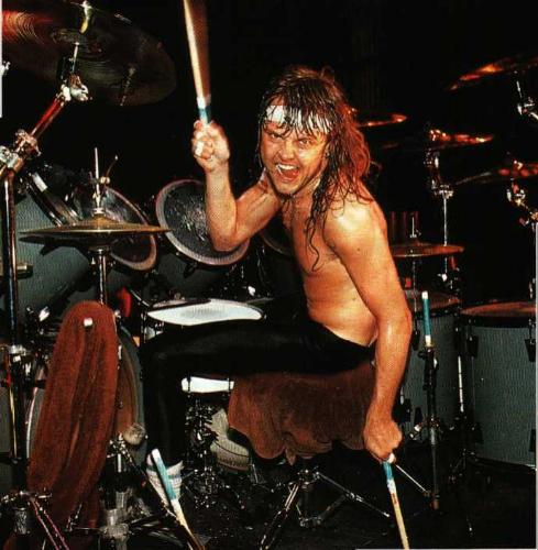 Lars Ulrich - Lars Ulrich and drum kit