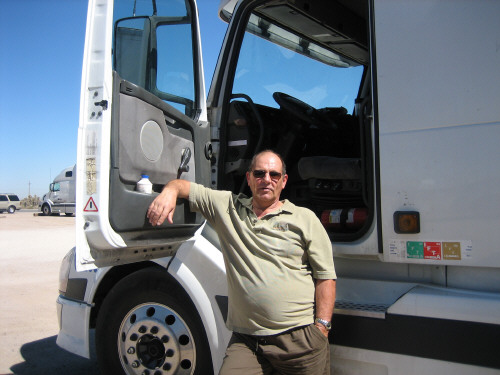 Den and his truck - Den next to his truck.