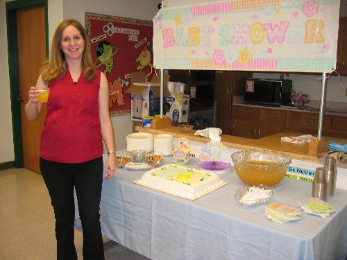 pregnant at the baby shower - pregnant at the baby shower at work