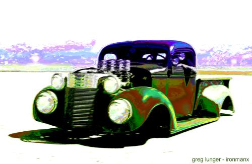 BadAss Chevy Truck 69XX #11 - Classic Chevy Rat Truck, in Bell Mont Shore, Long beach, California.