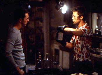 fight club - A scene from the movie while durden teaches how tomake soap from the waste fat in liposuction clinics