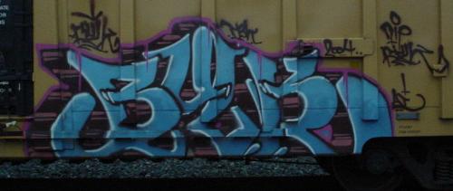 graffiti - this graffiti is painted on a train