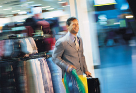 Shopping - Man doing shopping in a garment showroom