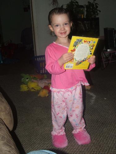 Daughter after her bath - My little girl wanting me to read her a bedtime story after her bath.