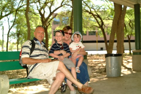 My family in San Antonio for vacation - Here is my family on vacation last summer in San Antonio Texas.