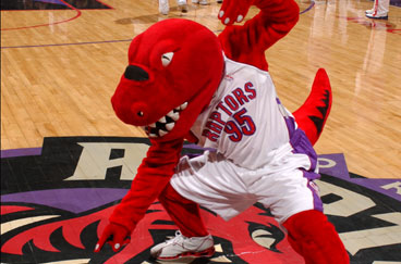 Toronto Raptor Mascot - The Raptor for the NBA franchise, Toronto Raptors.
