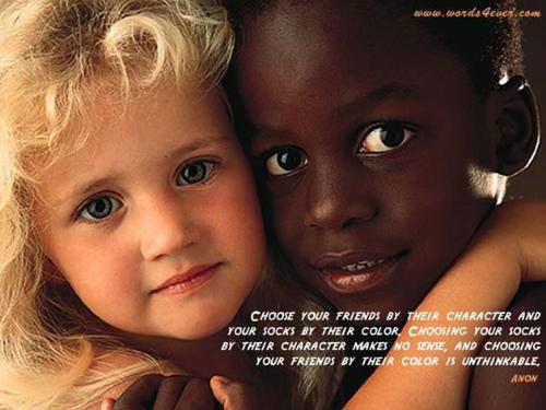 Friends - All kinds of people do get along together.