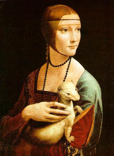 Lady With an ermine - Lady with an Ermine
1483-90 (150 Kb); Oil on wood, 53.4 x 39.3 cm (21 x 15 1/2 in); Czartoryski Museum, Cracow 