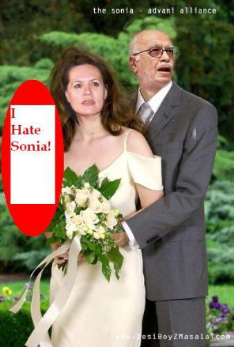 Sonia & advani - advani Hugging Sonia  http://www.desiboyzmasala.com/funnypic.asp?id=2913&hid=13&c=2&s=1&wp=1&ps=9