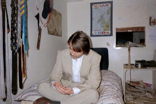 Suited, introspective, &#039;02 - Suited, introspective in my room, late 2002.