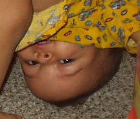 Upside Down Baby - Life seems very upside down sometimes.  Have your New Year's Resolution's turned you upside down?
