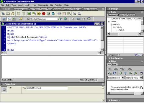 Macromedia Dreamweaver - Macromedia Dreamweaver - a webdesigning tool