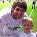 bryan mcfadden of westlife - bryan in with a child