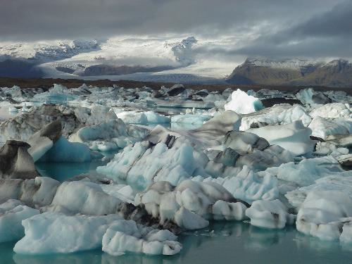 Ice lake - icebergs in a lake in iceland