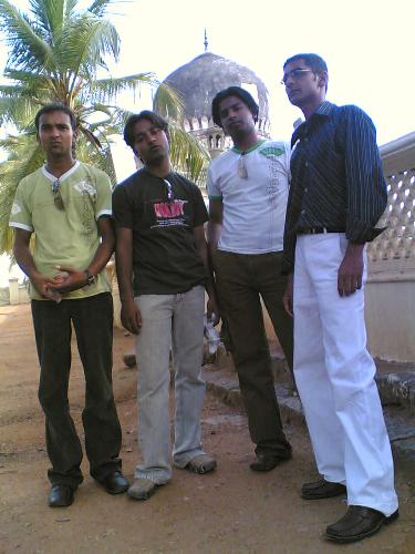 golkunda fort - see the golkunda fort behaind us