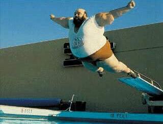 Can He really fly - Can the person of such bulkyness,fat,ransome jump the pool with such a cool dive....!!!! Take a look u`ll find out everything is possible...