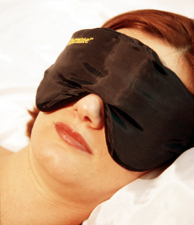 sleeping mask - A lady with sleeping mask