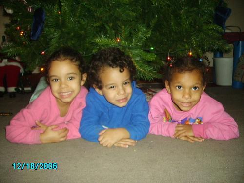 Christmas Pic! - My brats posing for their Christmas pic here at home!