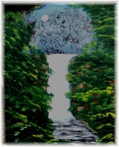 One Stroke Landscape I painted - This picture was painted using the One Stroke method.  It was fun and easy.  It was done with acrylics