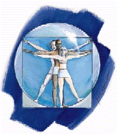 life - Amn artistic picture of the Virtuvian man.