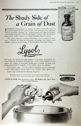 Lysol Advertisement - Here is an old ad for Lysol Disinfectant.