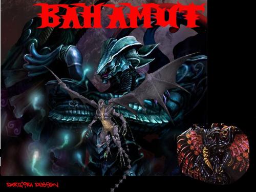 final fantasy - this is bahamut, a main stay in the final fantasy sequel. he is one of my favirites coz he deals great damage. this ferrocious looking monster fights with the good guys.