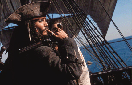 johnny depp - jonny depp as captain jacksparrow in pirates of the caribbean :at worlds end